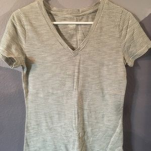 Gray and white striped tshirt